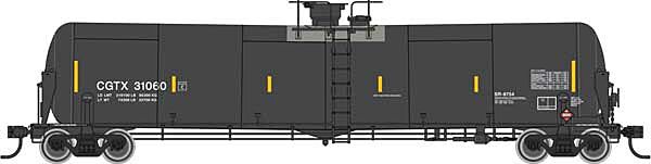  55' Trinity Modified 30,145-Gallon Tank
Car - Ready to Run - GATX Rail Canada (black, white; yellow conspicuity marks)
 