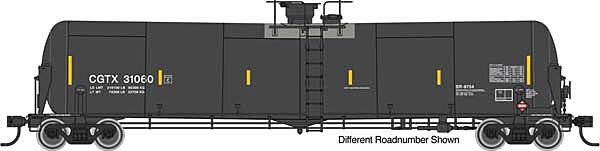  55' Trinity Modified 30,145-Gallon Tank
Car - Ready to Run - GATX Rail Canada (black, white; yellow conspicuity marks)

 