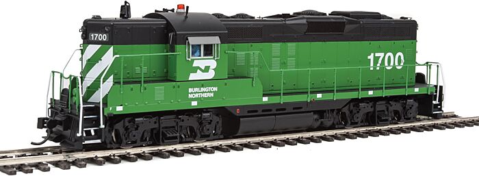 EMD GP9 Phase I - LokSound Select DCC
& Sound -- Burlington Northern (Cascade Green, black, white)
